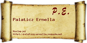 Palaticz Ernella névjegykártya